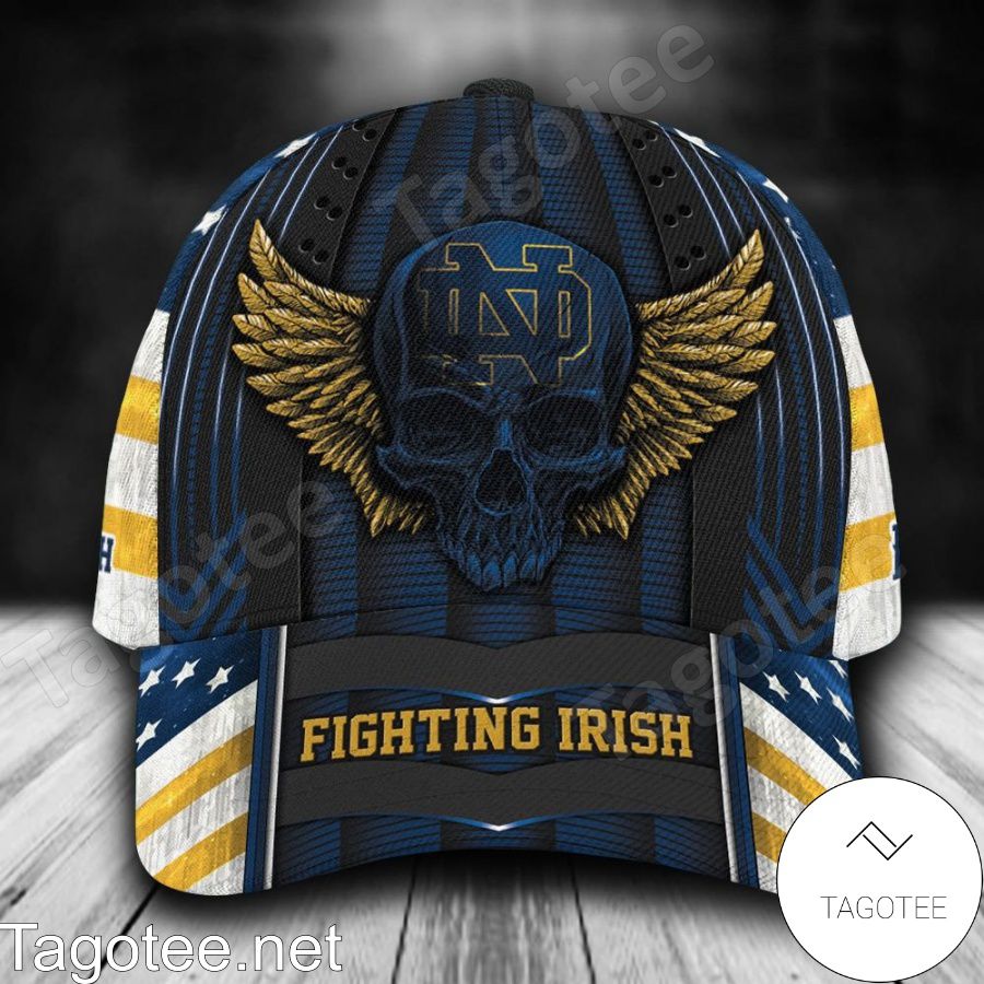 Notre Dame Fighting Irish Skull Flag NCAA Personalized Cap