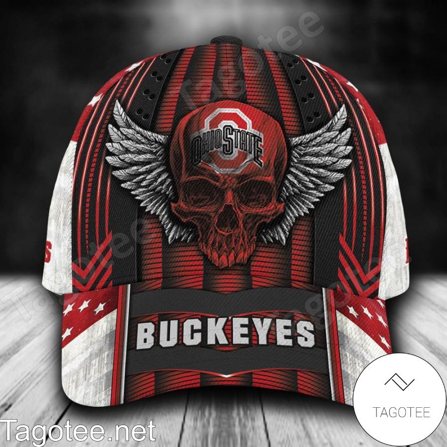 Ohio State Buckeyes Skull Flag NCAA Personalized Cap