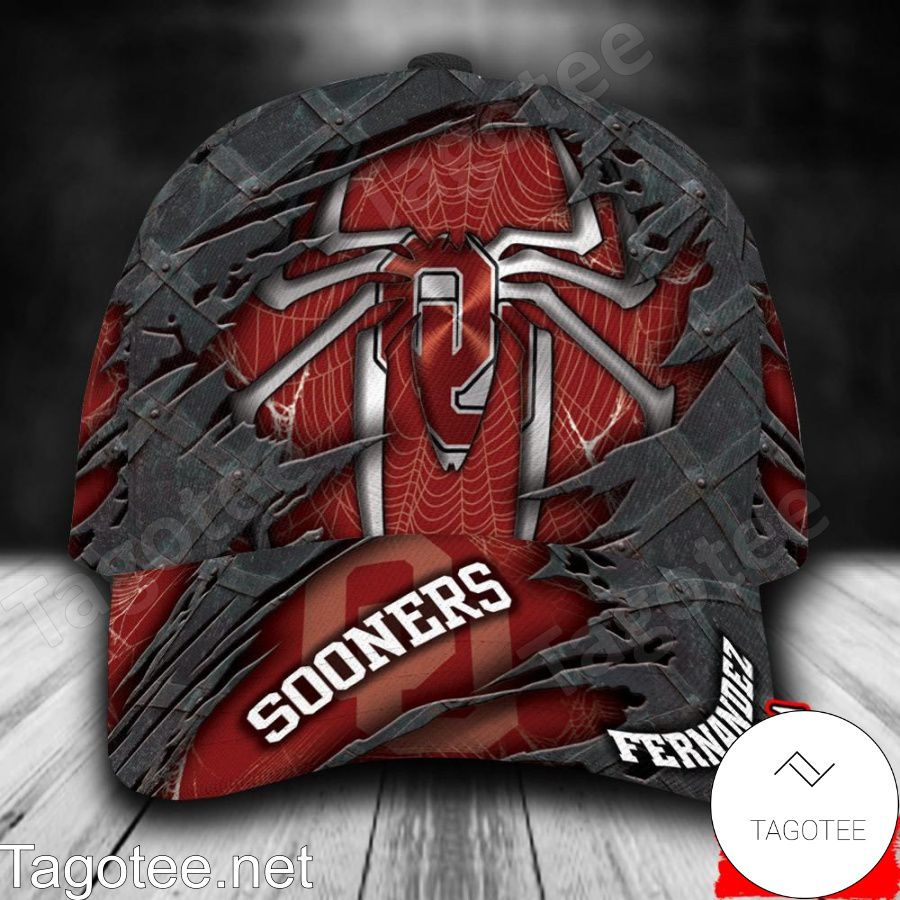 Oklahoma Sooners Spiderman NCAA Personalized Cap