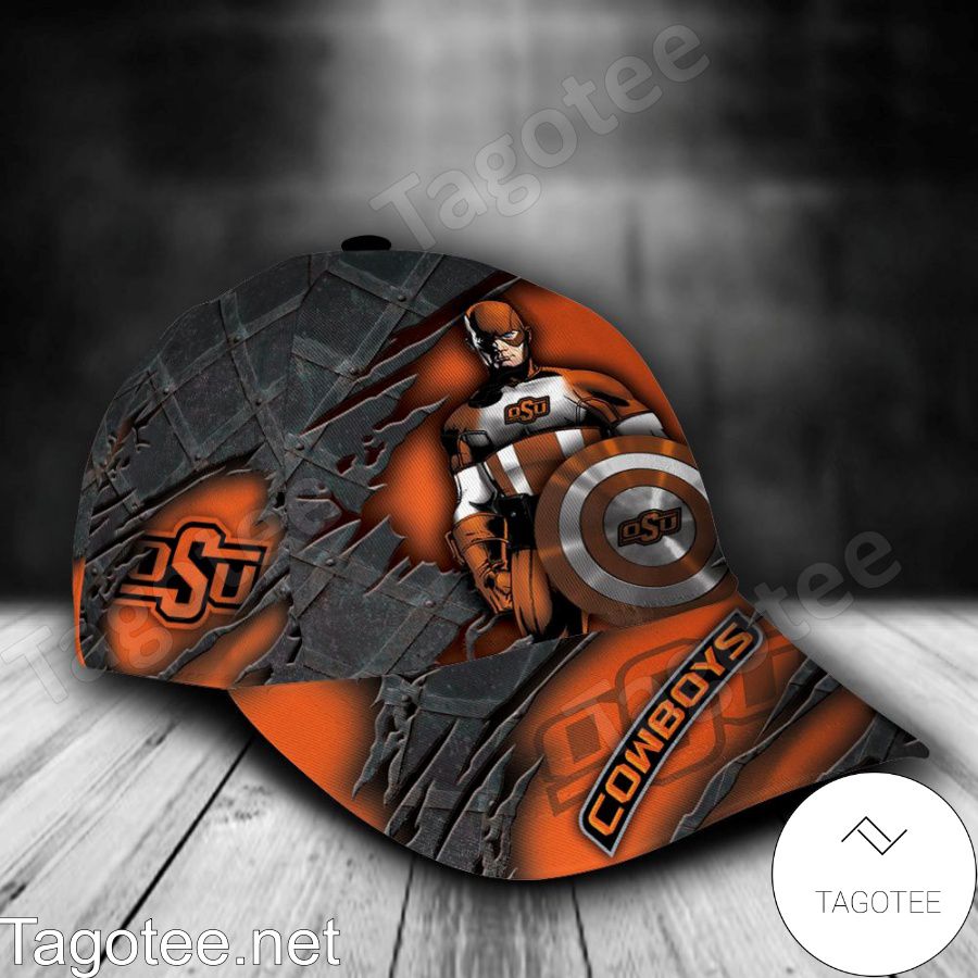 Oklahoma State Cowboys Captain America NCAA Personalized Cap a