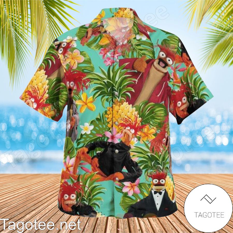 Pepé The King Prawn The Muppet Tropical Pineapple Hawaiian Shirt