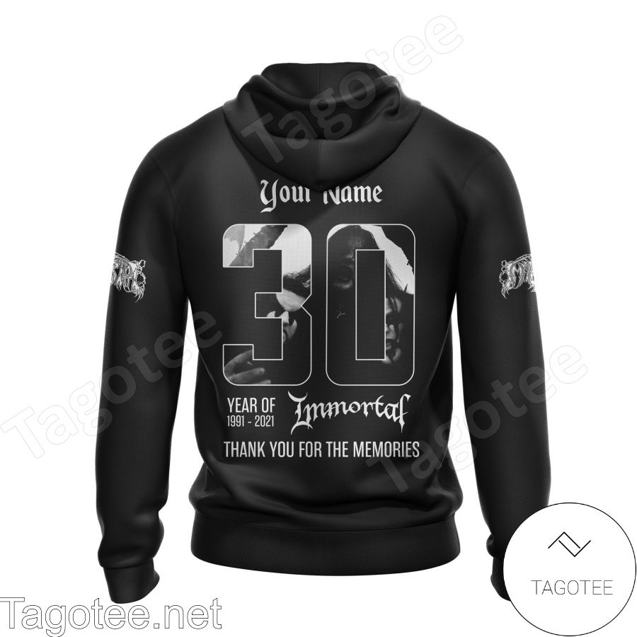 Personalized 30 Year Of 1991 - 2021 Immortal Thank You For The Memories Hoodie a
