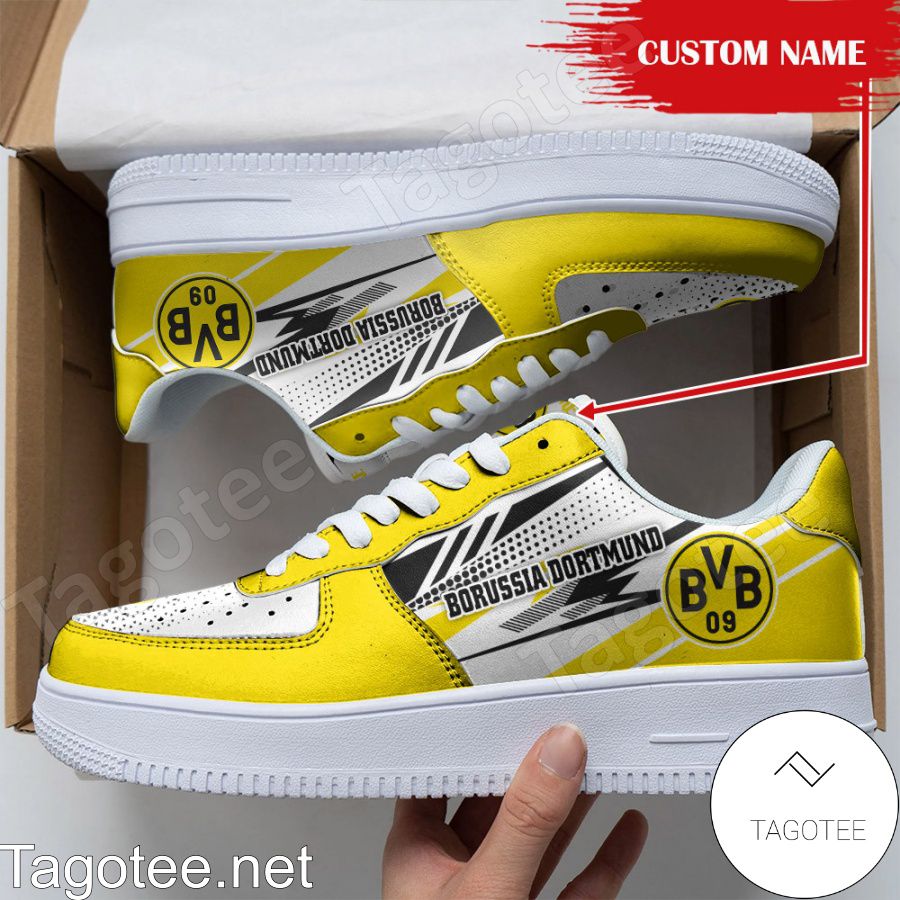 Personalized Bundesliga Borussia Dortmund Custom Name Air Force Shoes