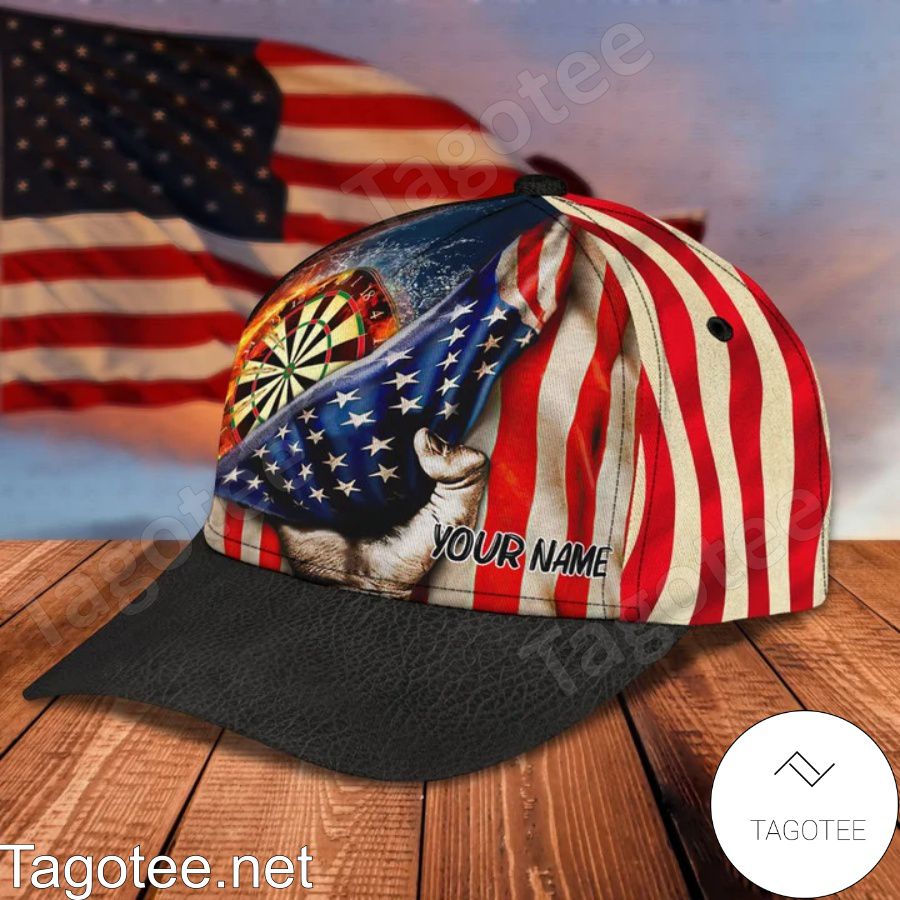 Personalized Darts American Flag Cap b