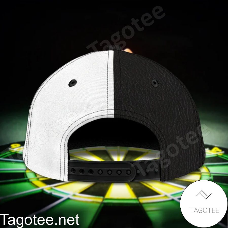 Personalized Darts And Beer Black And White Cap c
