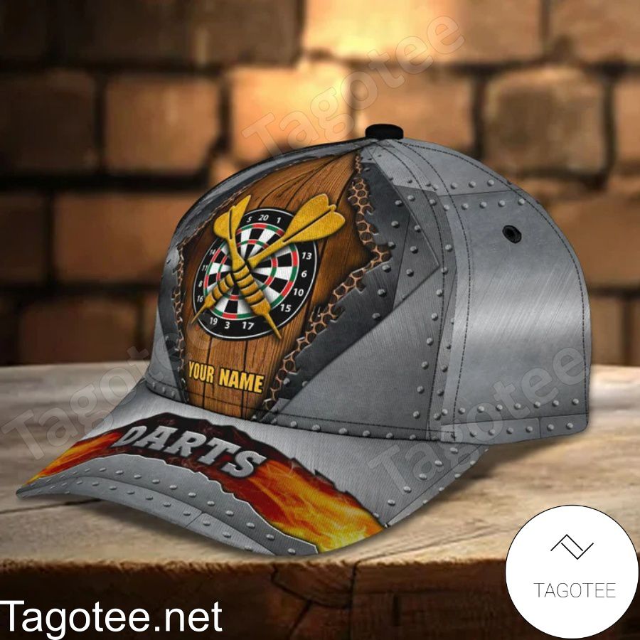 Personalized Darts Torn Ripped Grey Cap b