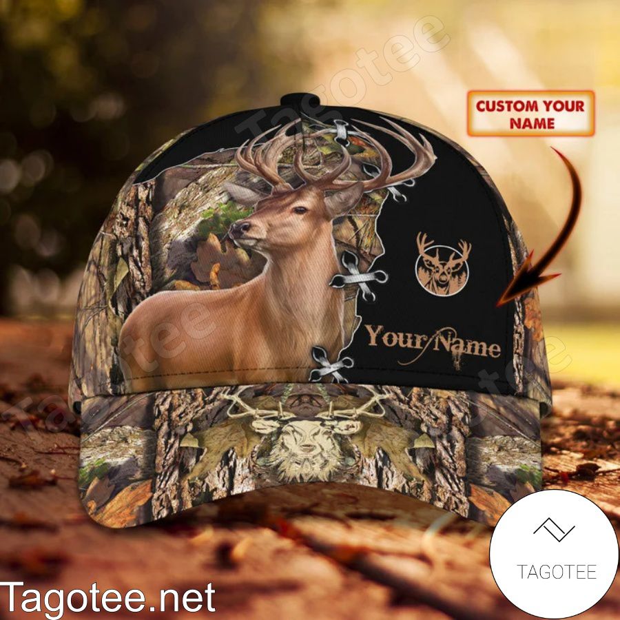 Personalized Deer Hunting In The Forest Cap