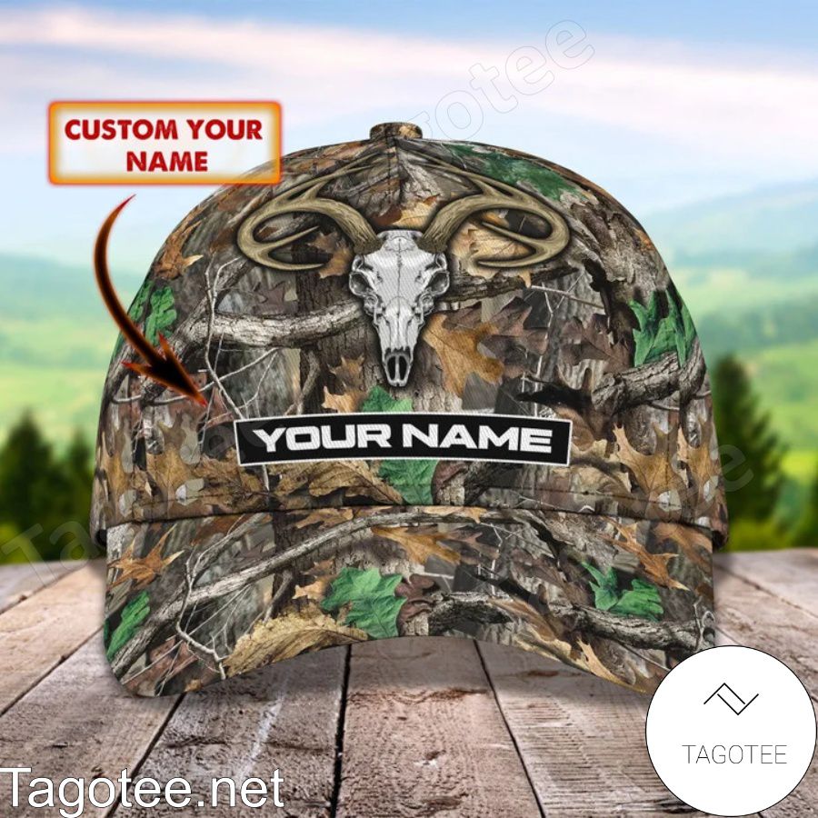 Personalized Deer Hunting Skull Forest Cap