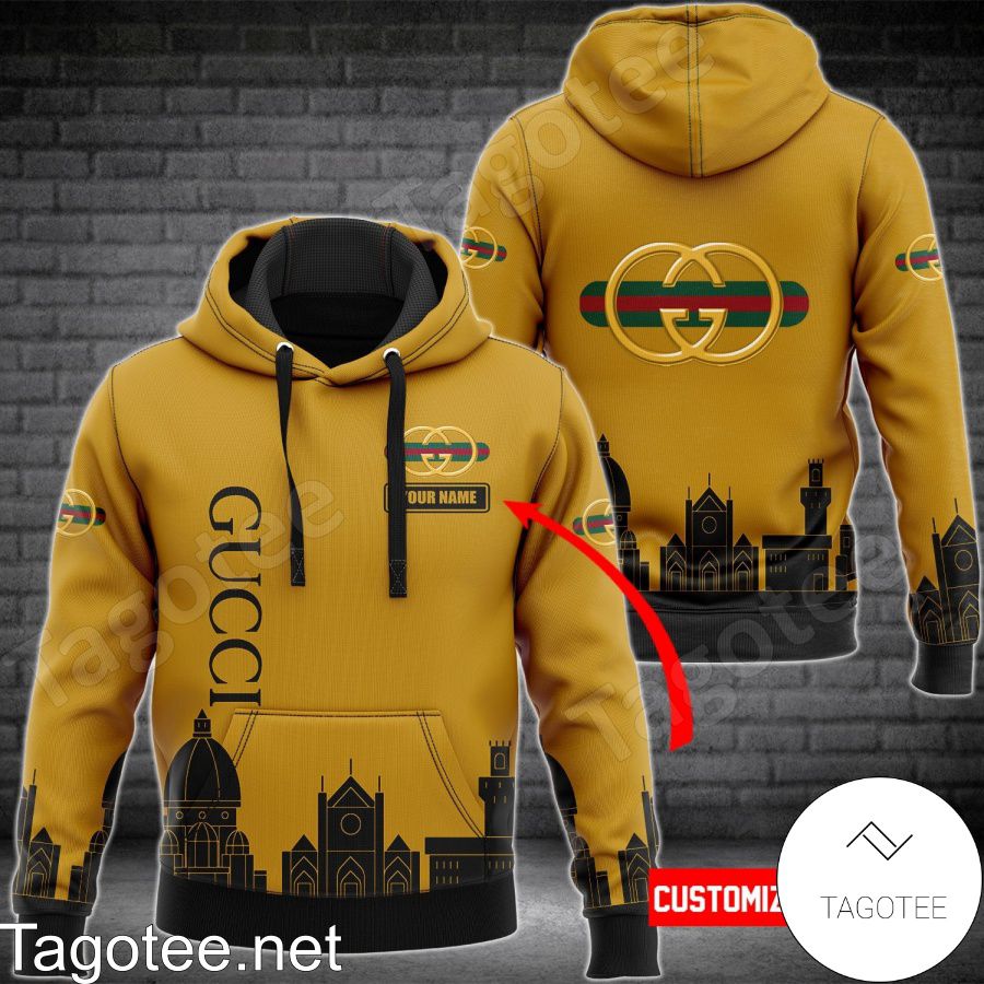 Rating Personalized Gucci City Skyline Silhouette Yellow Hoodie