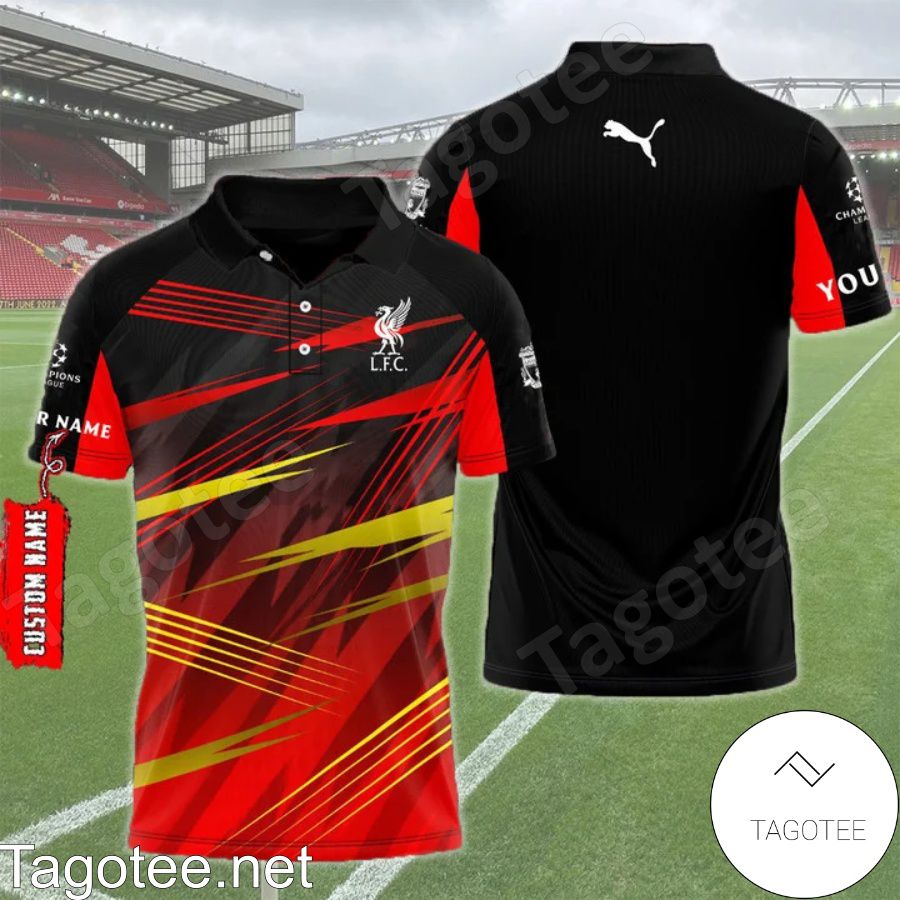 Personalized Liverpool F.c. And Puma Logo Golf Polo Shirt