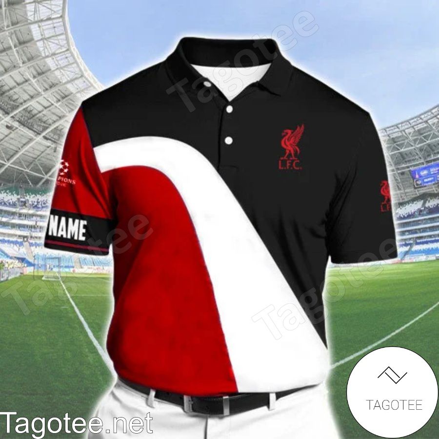 Personalized Liverpool F.c. Red Black White Style Basic Polo Shirt