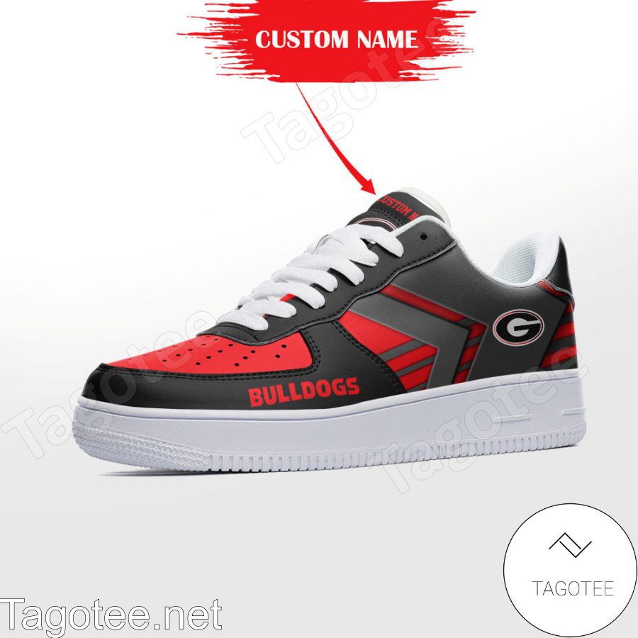 Personalized NCAA Georgia Bulldogs Custom Name Air Force Shoes b