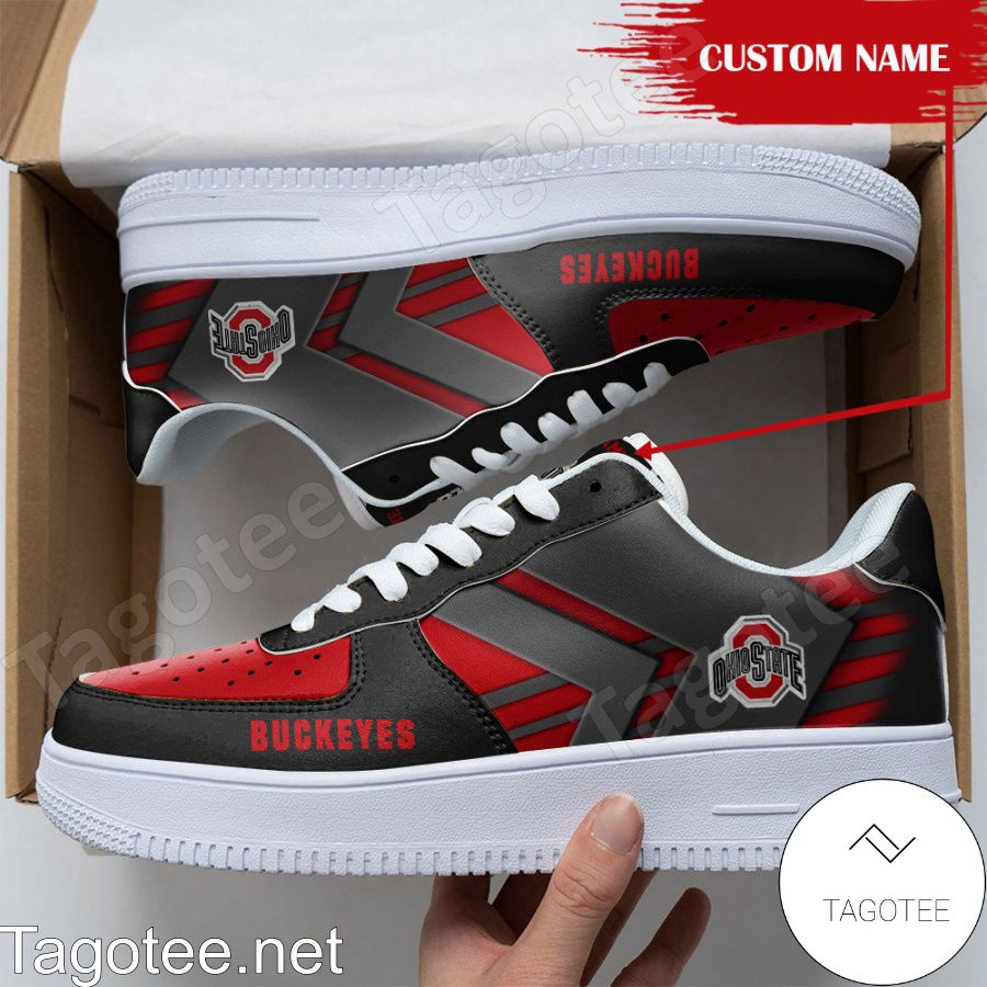 Personalized NCAA Ohio State Buckeyes Custom Name Air Force Shoes