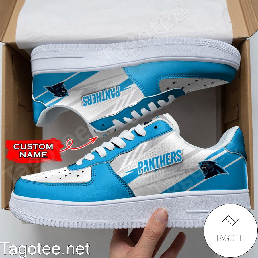 Personalized NFL Carolina Panthers Custom Name Air Force Shoes a