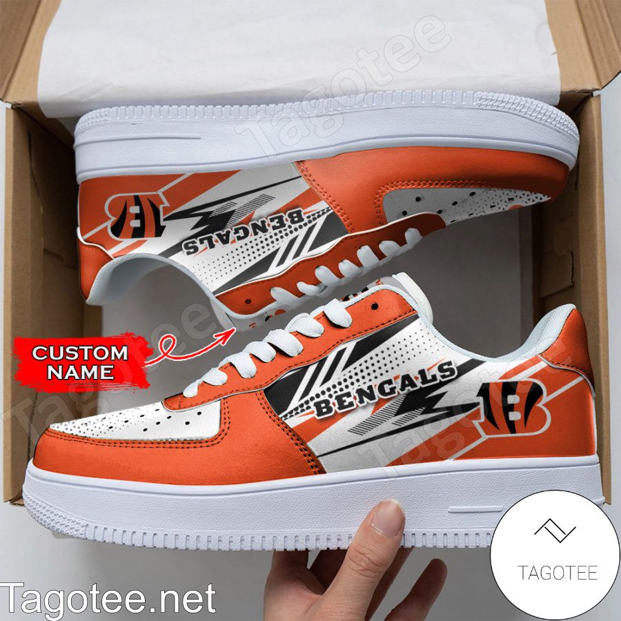 Personalized NFL Cincinnati Bengals Custom Name Air Force Shoes a