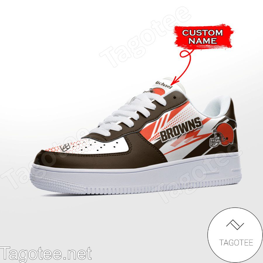 Personalized NFL Cleveland Browns Custom Name Air Force Shoes b