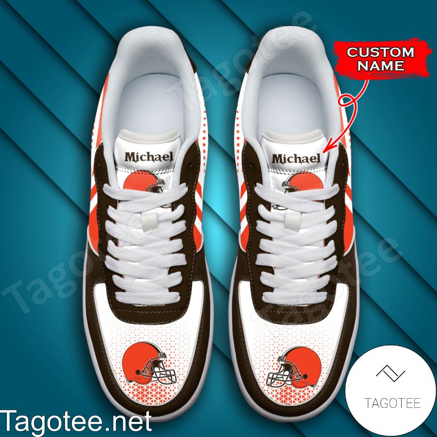 Personalized NFL Cleveland Browns Custom Name Air Force Shoes