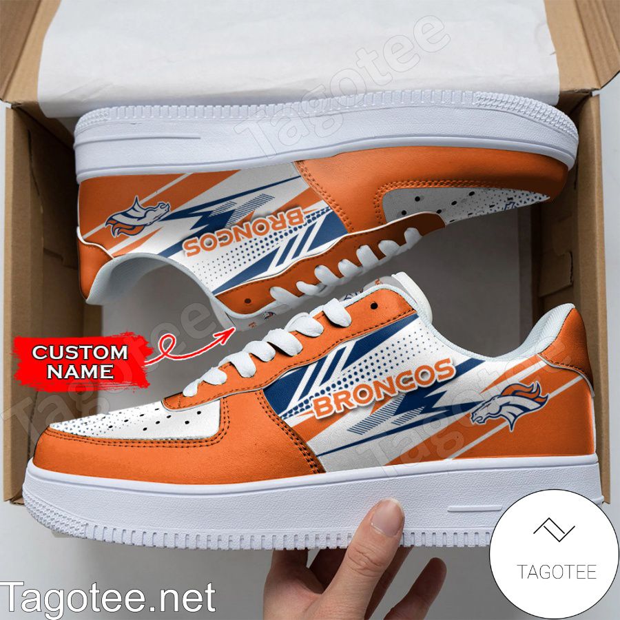 Personalized NFL Denver Broncos Custom Name Air Force Shoes a