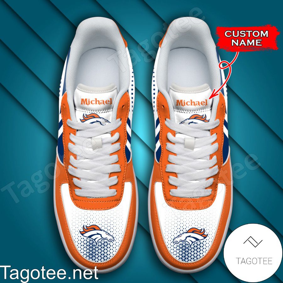 Personalized NFL Denver Broncos Custom Name Air Force Shoes