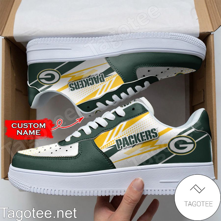 Personalized NFL Green Bay Packers Custom Name Air Force Shoes a