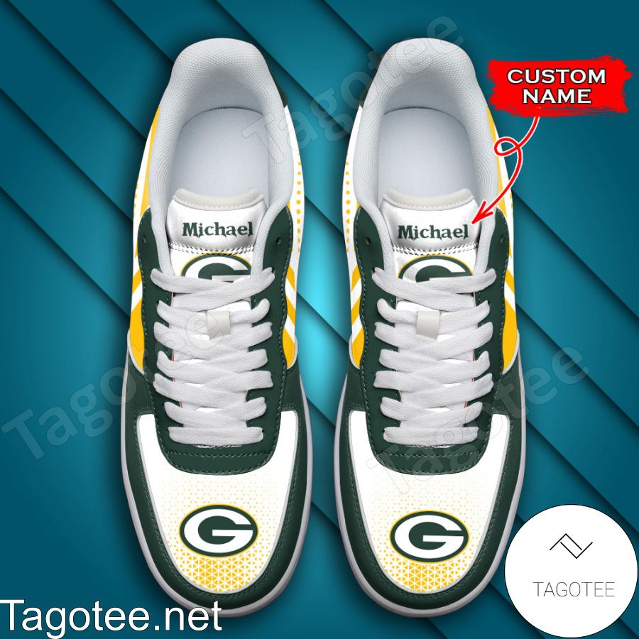 Personalized NFL Green Bay Packers Custom Name Air Force Shoes