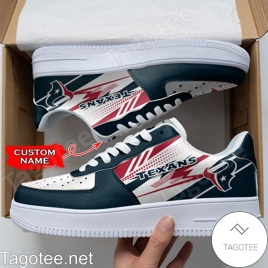 Personalized NFL Houston Texans Custom Name Air Force Shoes a