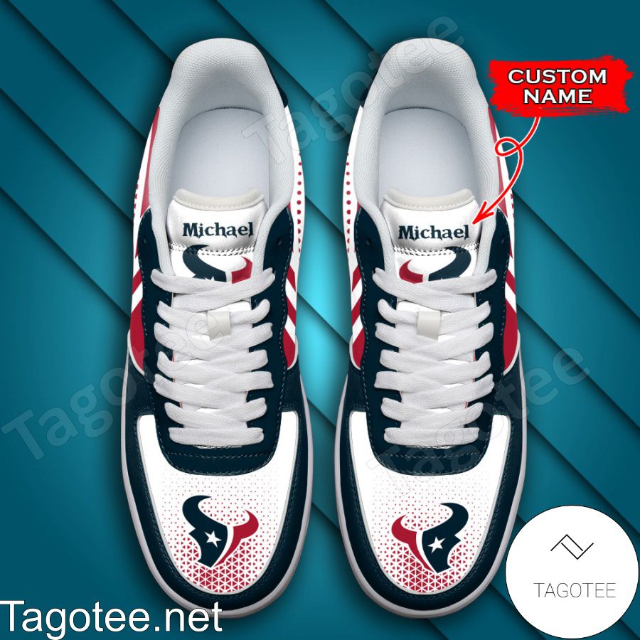 Personalized NFL Houston Texans Custom Name Air Force Shoes