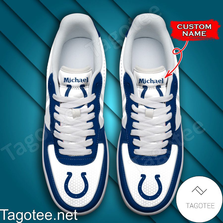 Personalized NFL Indianapolis Colts Custom Name Air Force Shoes
