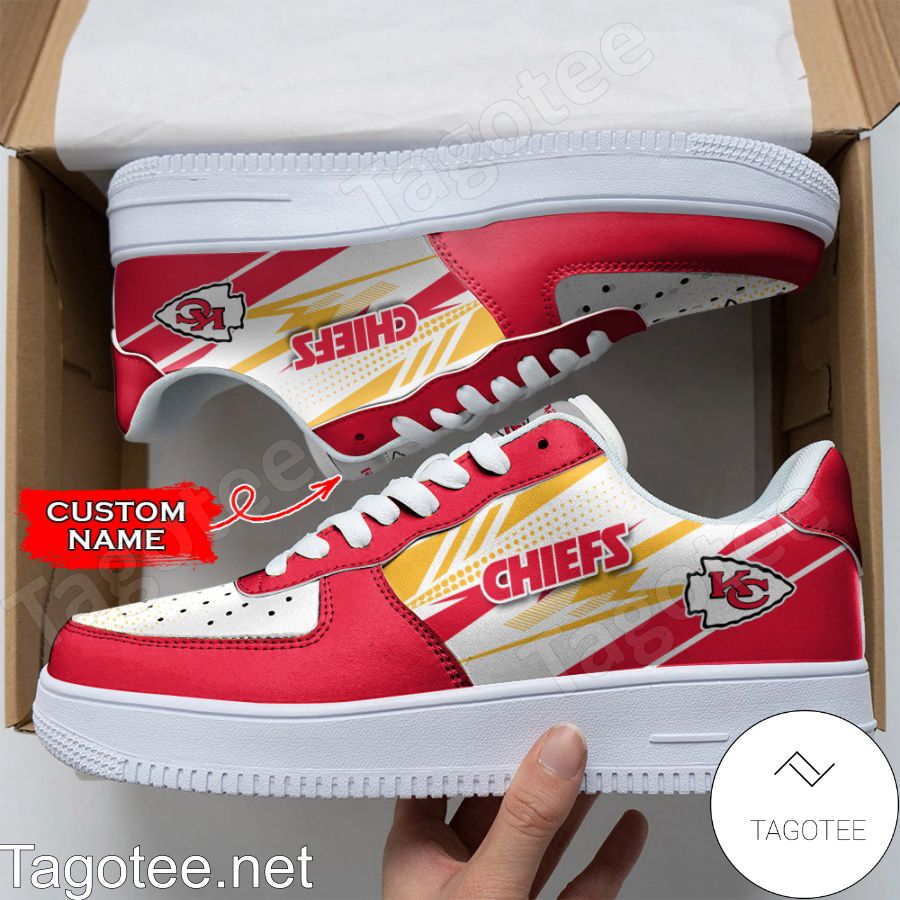Personalized NFL Kansas City Chiefs Custom Name Air Force Shoes a