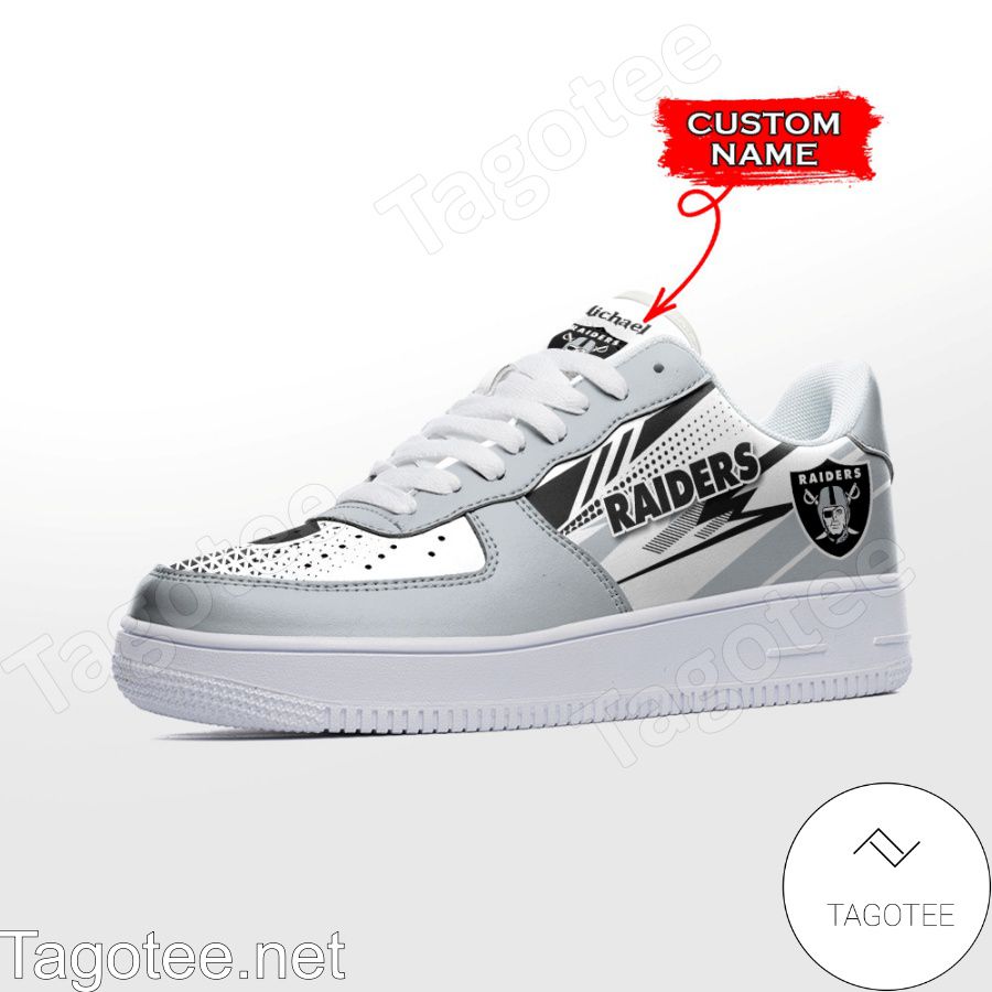 Personalized NFL Las Vegas Raiders Custom Name Air Force Shoes b