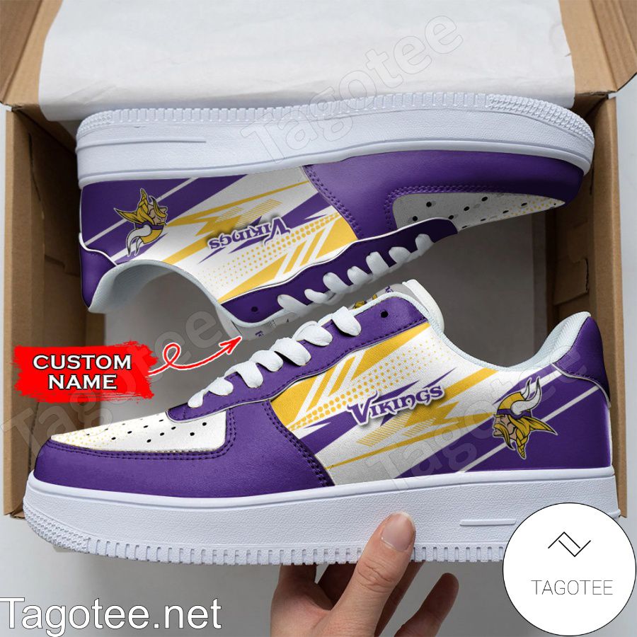 Personalized NFL Minnesota Vikings Custom Name Air Force Shoes a