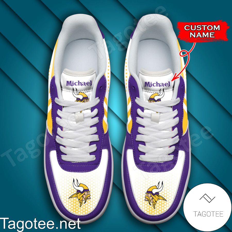 Personalized NFL Minnesota Vikings Custom Name Air Force Shoes