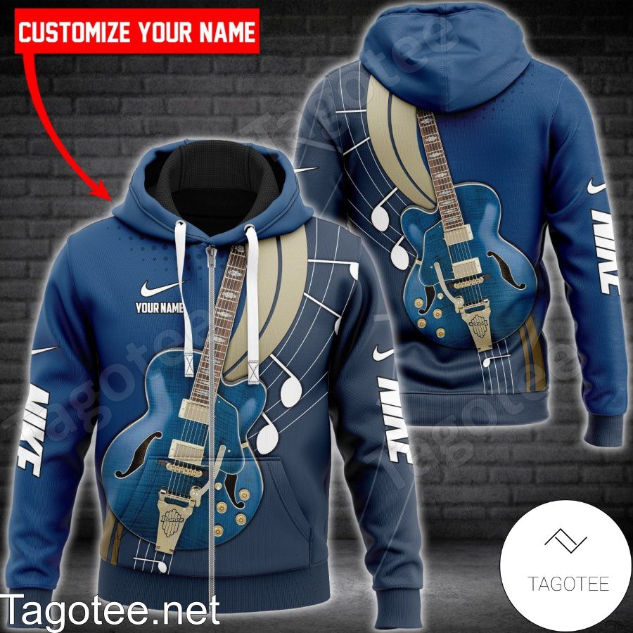 Personalized Nike With Guitar Hoodie