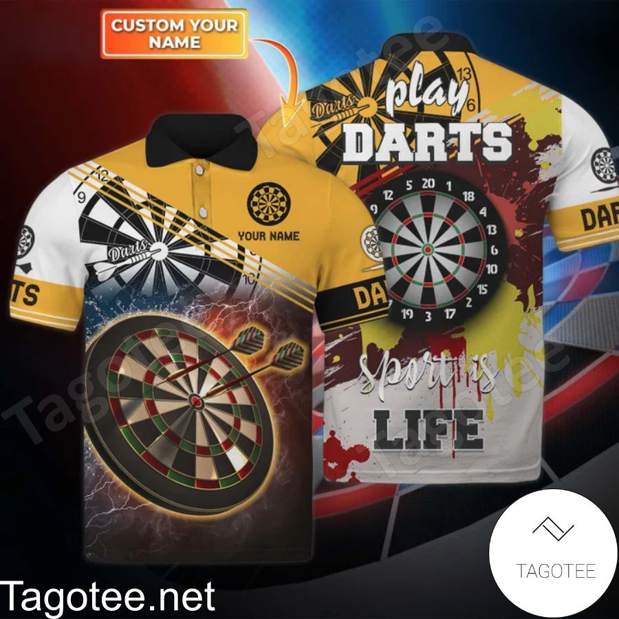 Personalized Play Darts Sport Is Life Polo Shirt
