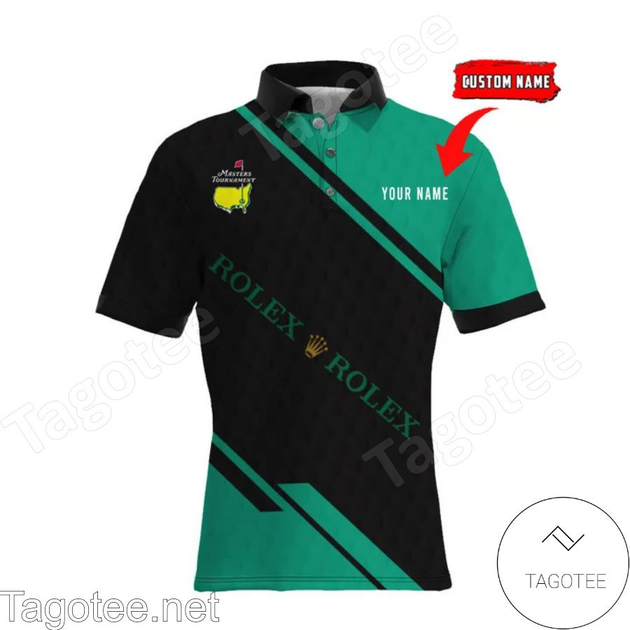 Personalized Rolex Masters Tournament Black And Green Polo Shirt