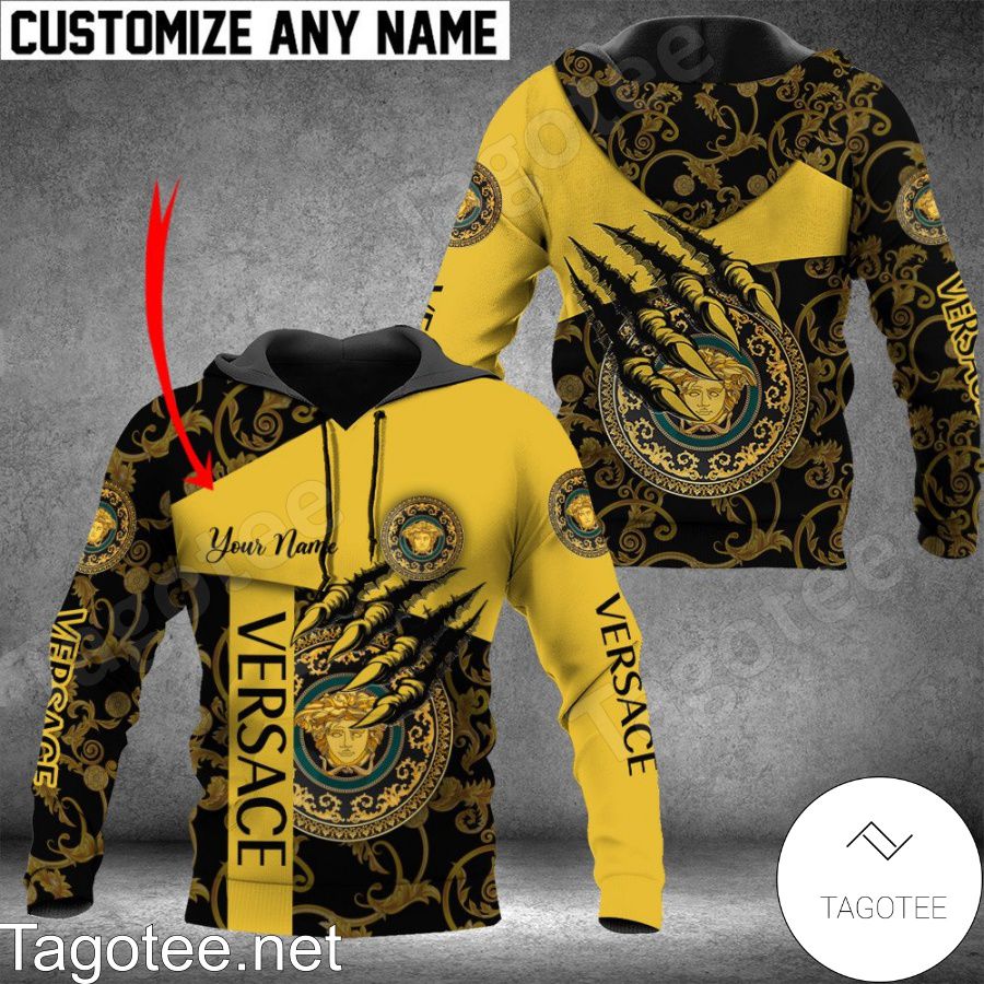 Personalized Versace Logo Monster Claw Hoodie