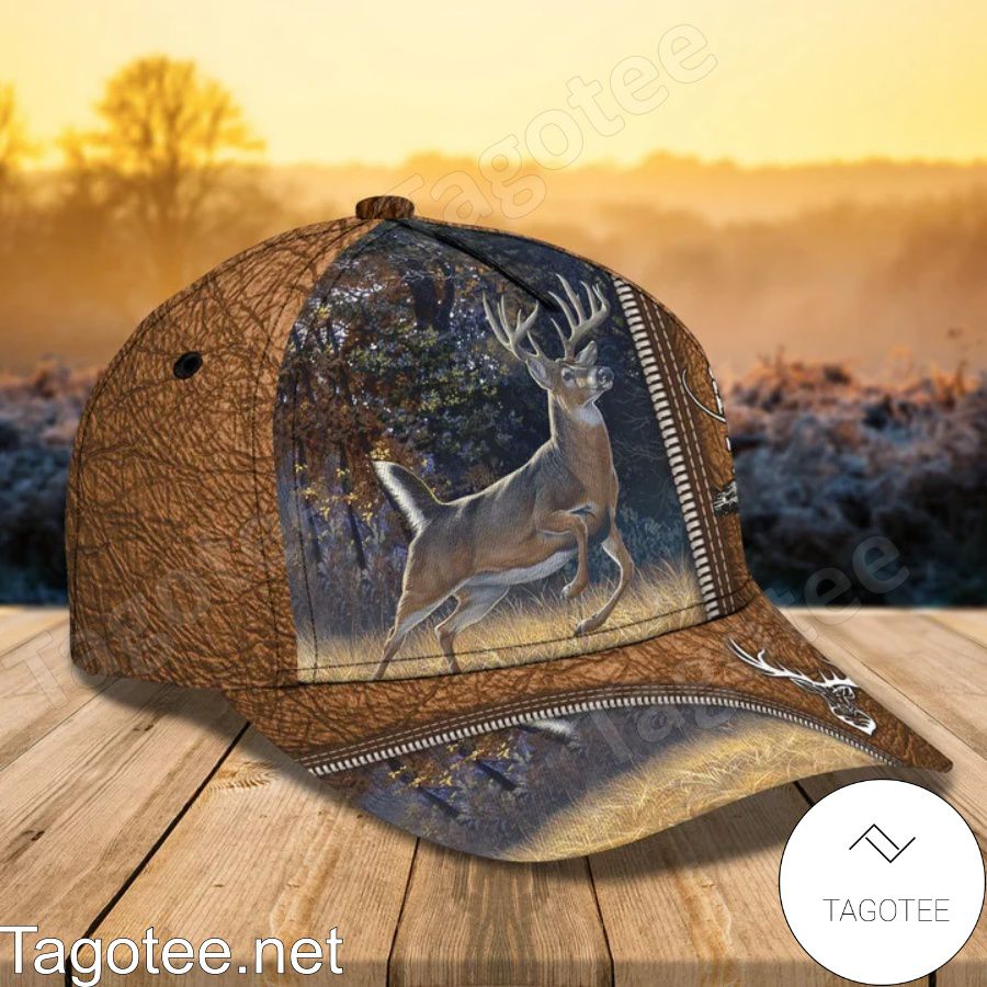 Personalized Vintage Deer Hunting In The Nature Cap a