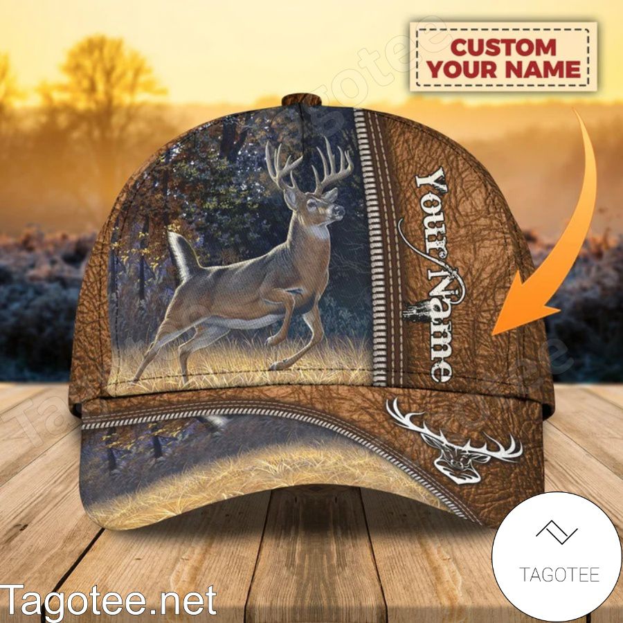 Personalized Vintage Deer Hunting In The Nature Cap