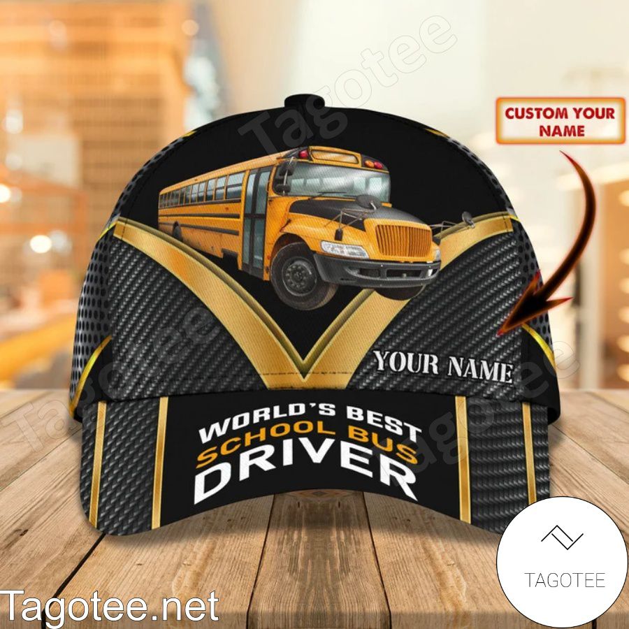 Personalized World's Best School Bus Driver Cap