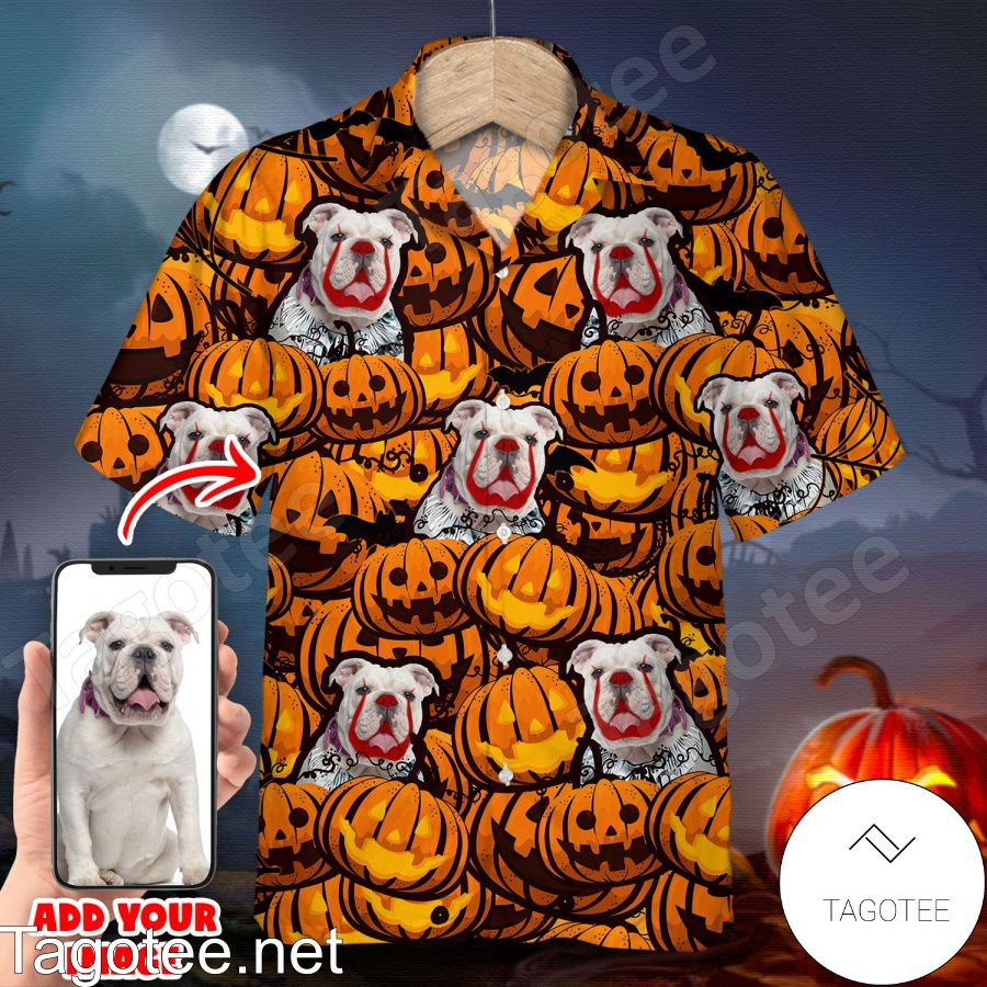 Pet Custom Photo Pumpkin Halloween Shirt