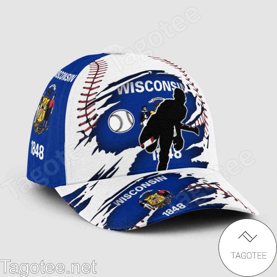 Pitching Wisconsin Flag Pattern Cap