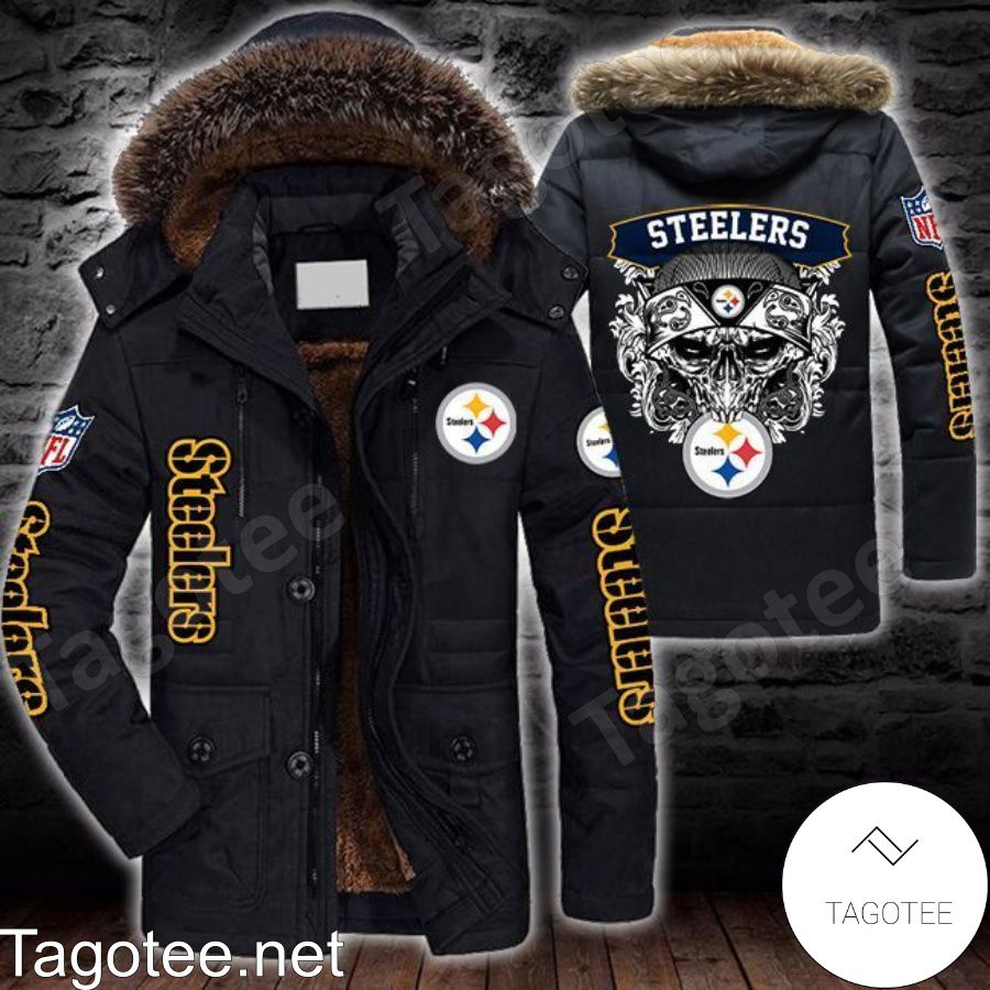 Pittsburgh Steelers Skull Parka Jacket