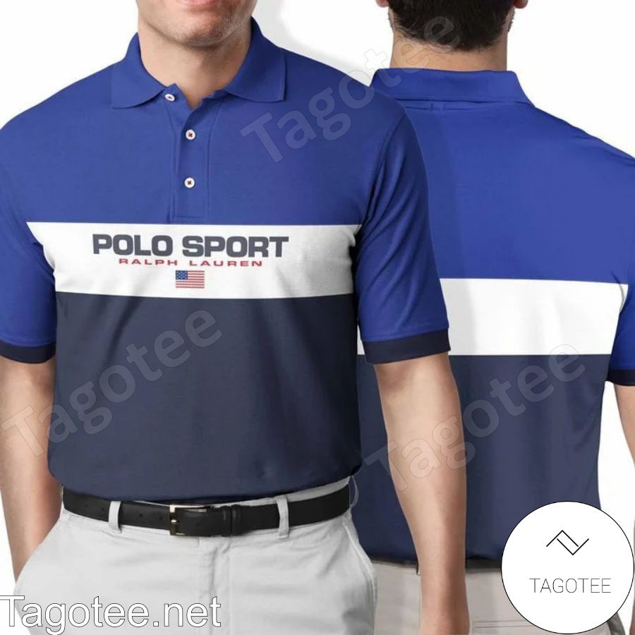 Polo Ralph Lauren American Flag Mix Color Blue White And Navy Polo Shirt