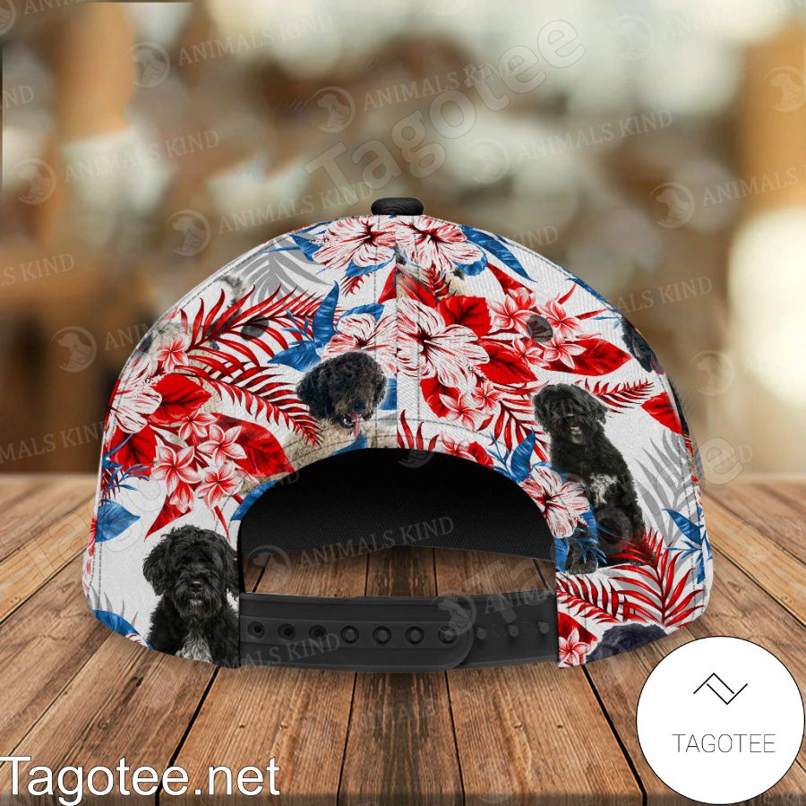 Portuguese Water Dog American Flag Cap a