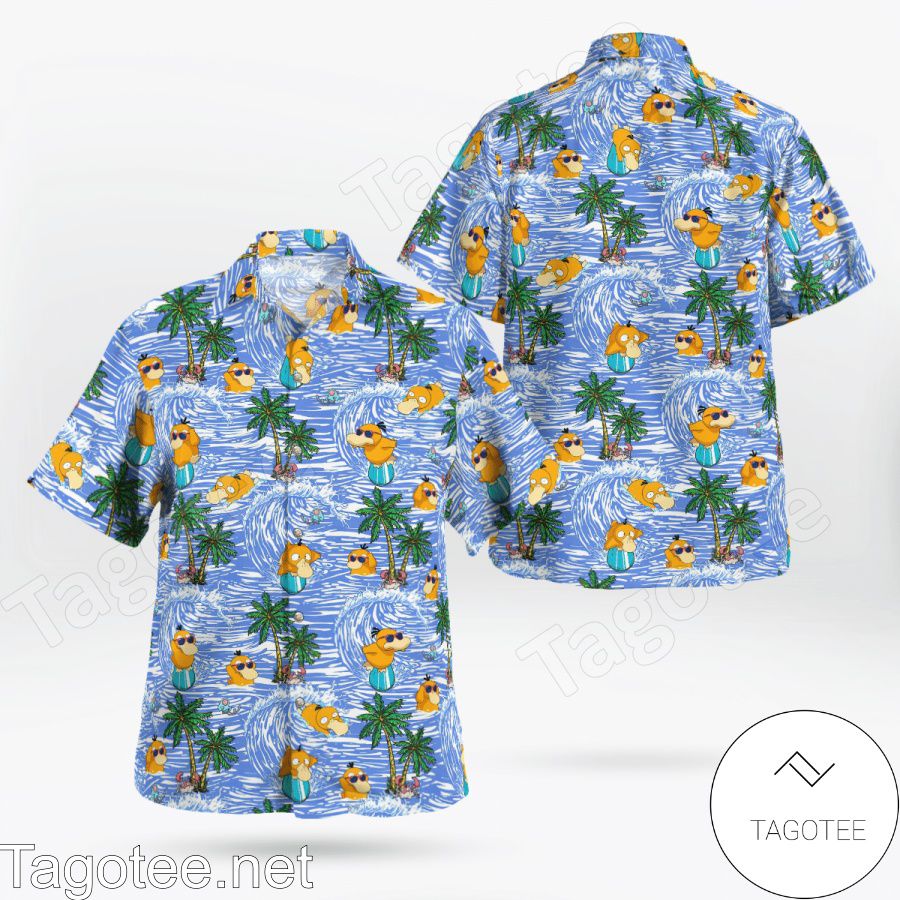 Psyduck Surfing Hawaiian Shirt