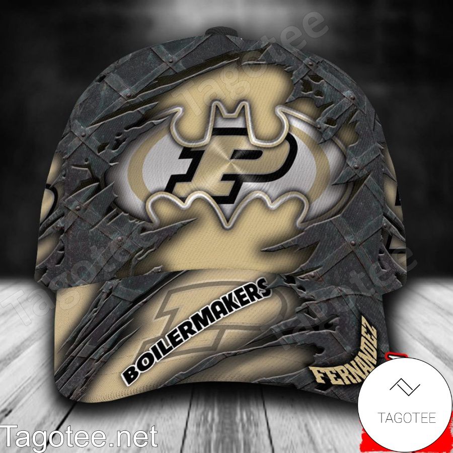 Purdue Boilermakers Batman NCAA Personalized Cap