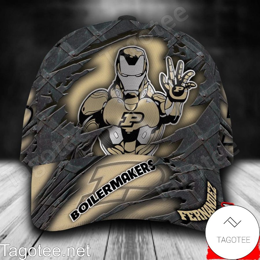 Purdue Boilermakers Iron Man NCAA Personalized Cap
