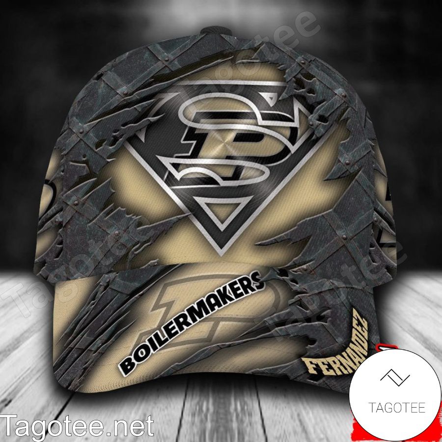 Purdue Boilermakers Superman NCAA Personalized Cap