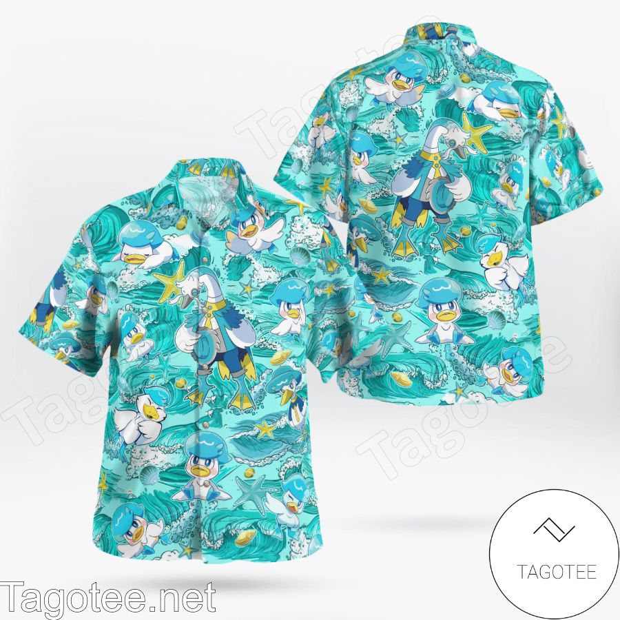 Quaxly Pokemon Hawaiian Shirt