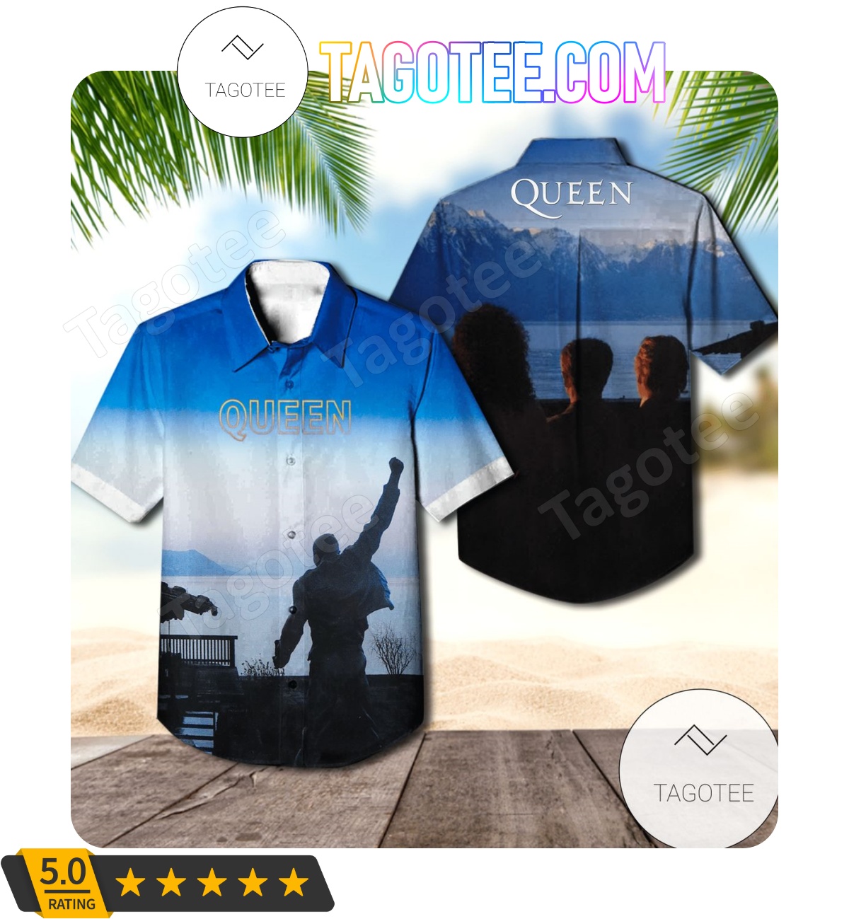 Queen Made In Heaven Album Cover Hawaiian Shirt